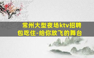 常州大型夜场ktv招聘包吃住-给你放飞的舞台